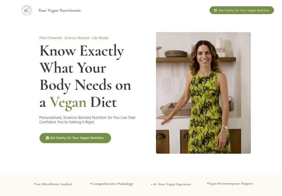 Website design portfolio screenshot by EasyAz for a wellness business client